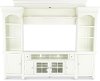 Country White 62 Inch 4 Piece Entertainment Center