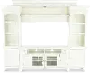 Country White 62 Inch 4 Piece Entertainment Center