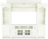 Modern White 4 Piece Country Entertainment Center - Tidewater