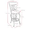 Metal/ Brown Bonded Leather Bar Stool - Jericho-3