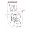 Metal/ Brown Bonded Leather Counter Height Stool - Jericho-1