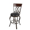 Metal/ Brown Bonded Leather Counter Height Stool - Jericho-4