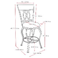 Metal/ Brown Bonded Leather Counter Stool - Jericho