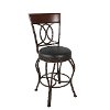 Metal/ Brown Bonded Leather Counter Stool - Jericho-3