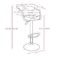 Open-Back Adjustable Bar Stool (Set of 2)