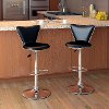 Tall Curved-Back Adjustable Bar Stool (Set of 2)