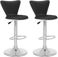 Tall Curved-Back Adjustable Bar Stool (Set of 2)-2