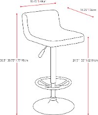 Low-Back Adjustable Bar Stool (Set of 2)-4