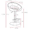 Round Open Back Adjustable Bar Stool Set of 2-1