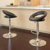 Round Open Back Adjustable Bar Stool Set of 2-3