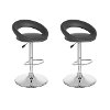 Round Open Back Adjustable Bar Stool Set of 2-4