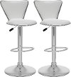 Tall Curved-Back Adjustable Bar Stool (Set of 2)