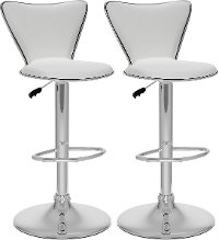 Tall Curved-Back Adjustable Bar Stool (Set of 2)