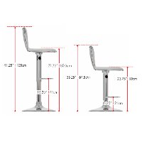 Tall Curved-Back Adjustable Bar Stool (Set of 2)-4