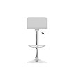 White/ Chrome Low-Back Adjustable Bar Stool (Set of 2)-4