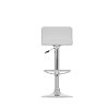 White/ Chrome Low-Back Adjustable Bar Stool (Set of 2)-5
