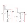 White High-Back Adjustable Bar Stool (Set of 2)-3