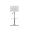 White High-Back Adjustable Bar Stool (Set of 2)-4