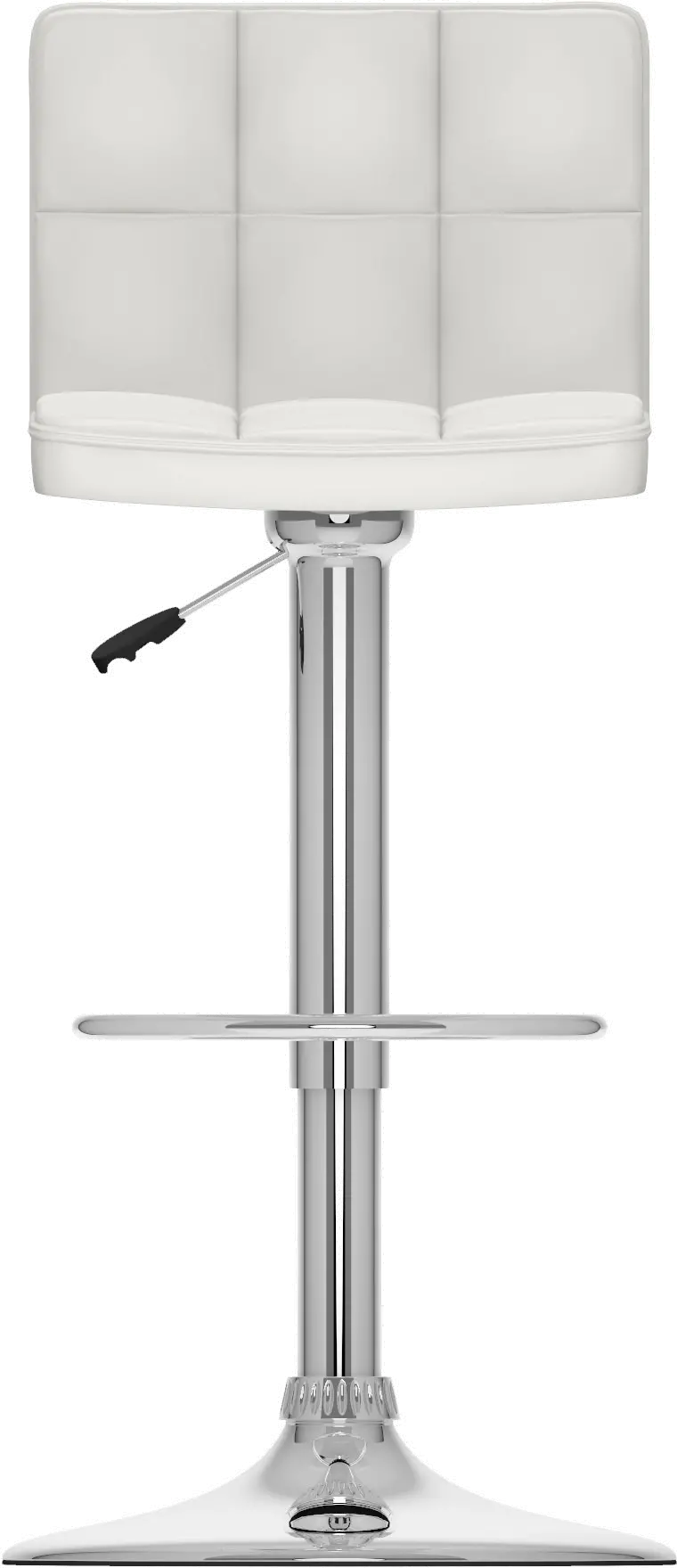 White High-Back Adjustable Bar Stool (Set of 2)-4