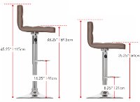 High-Back Adjustable Bar Stool (Set of 2)-5