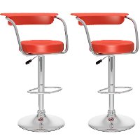 Open-Back Adjustable Bar Stool (Set of 2)