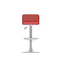 Red Low-Back Adjustable Bar Stool (Set of 2)-6