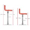 Red High-Back Adjustable Bar Stool (Set of 2)-3