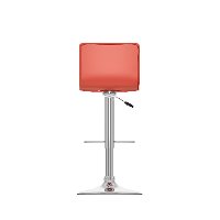 Red High-Back Adjustable Bar Stool (Set of 2)-5