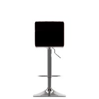 Black Bonded Leather Adjustable Bar Stool (Set of 2)-6