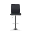 Black Bonded Leather Adjustable Bar Stool (Set of 2)-4