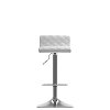 White Bonded Leather Adjustable Bar Stool (Set of 2)-5