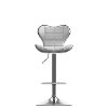 White Bonded Leather Adjustable Bar Stool (Set of 2)-6