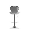 White Bonded Leather Adjustable Bar Stool (Set of 2)-8
