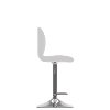White Bonded Leather Adjustable Bar Stool (Set of 2)-4