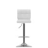 White Bonded Leather Adjustable Bar Stool (Set of 2)-7