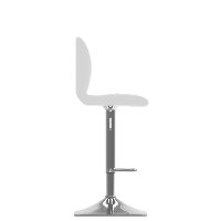 White Bonded Leather Adjustable Bar Stool (Set of 2)-8