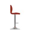 Red Bonded Leather Adjustable Bar Stool (Set of 2)-6