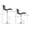 Black Form-Fitting Adjustable Bar Stool (Set of 2)-3
