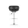 Black Form-Fitting Adjustable Bar Stool (Set of 2)-5