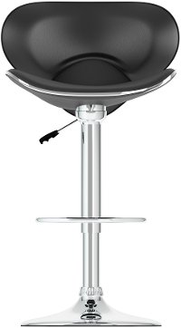 Black Form-Fitting Adjustable Bar Stool (Set of 2)-5