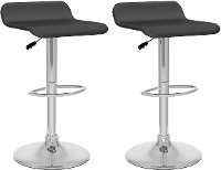 Black Curved Adjustable Bar Stool (Set of 2)