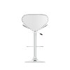 White Curved Form-Fitting Adjustable Bar Stool (Set of 2)-4