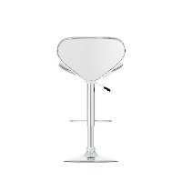 White Curved Form-Fitting Adjustable Bar Stool (Set of 2)-4