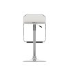 White Adjustable Bar Stool with Footrest (Set of 2)-5