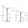 White Curved Adjustable Bar Stool (Set of 2) -2
