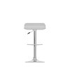 White Curved Adjustable Bar Stool (Set of 2) -5