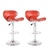 Curved Form-Fitting Adjustable Bar Stool (Set of 2)-1