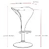 Two-Toned Adjustable Bar Stool in Black and White (Set of 2)