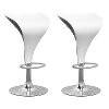 Two-Toned Adjustable Bar Stool in Black and White (Set of 2)-3