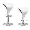 Two-Toned Adjustable Bar Stool in Black and White (Set of 2)-4